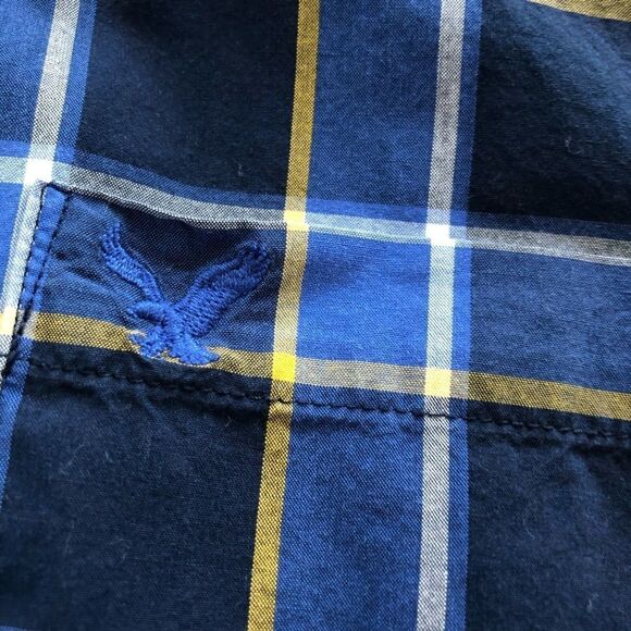 American Eagle Outfitters Plaid Buttondown Mens XS - Picture 4 of 5